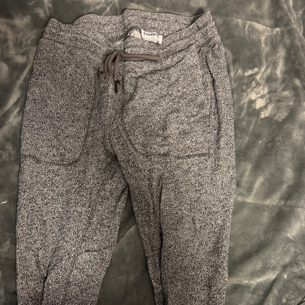 Express Charcoal Textured Jogger Pants